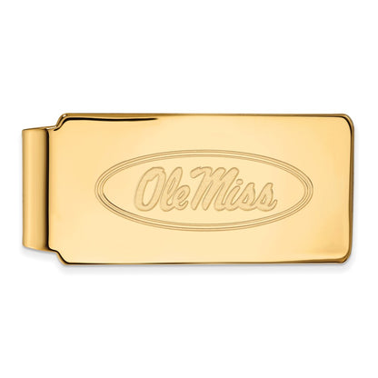 14K Yellow Gold Gold LogoArt University of Mississippi Ole Miss Money Clip