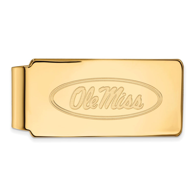 14K Yellow Gold Gold LogoArt University of Mississippi Ole Miss Money Clip