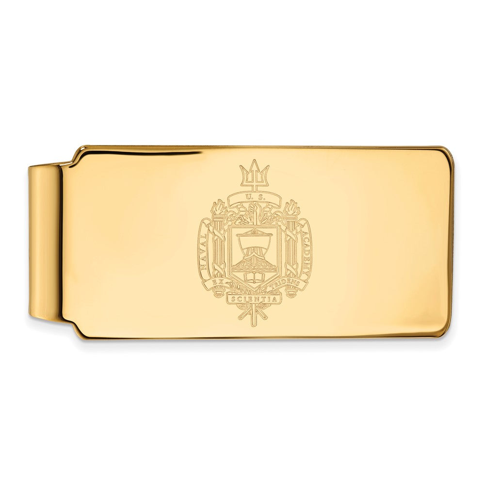 10K Yellow Gold Gold LogoArt US Naval Academy Crest Money Clip