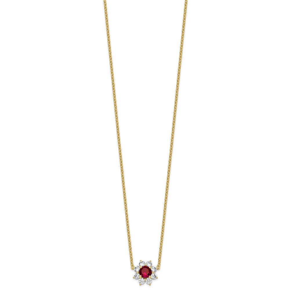 14K Yellow gold VS/SI G+ Lab Grown Diamond and AAA quality Genuine Ruby Pen