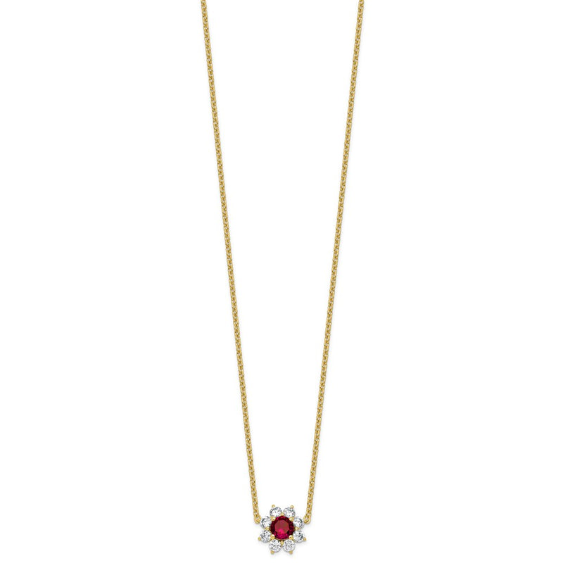14K Yellow gold VS/SI G+ Lab Grown Diamond and AAA quality Genuine Ruby Pen