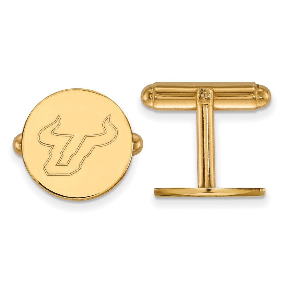 14K Yellow Gold Gold LogoArt University of South Florida Bull Cuff Links