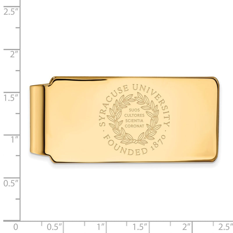 14K Yellow Gold Gold LogoArt Syracuse University Crest Money Clip