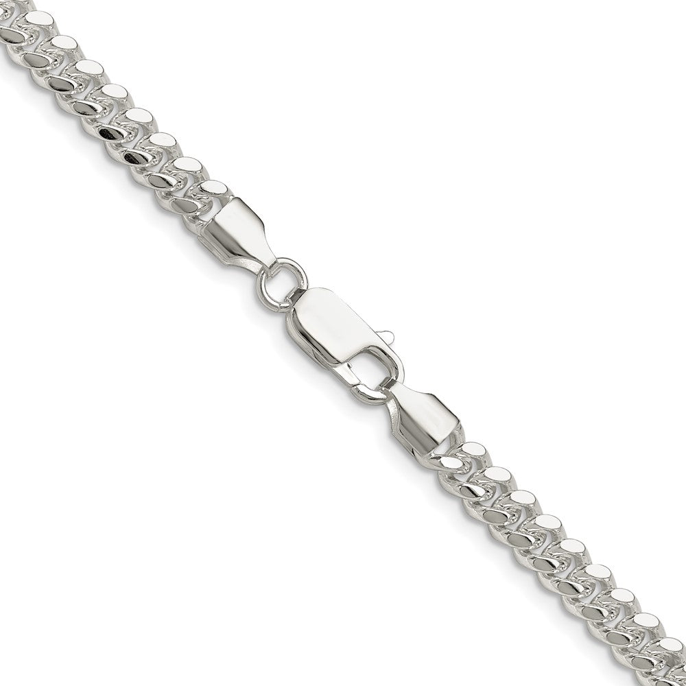 Sterling Silver Polished 5.7mm Domed Curb 26 Inch Chain