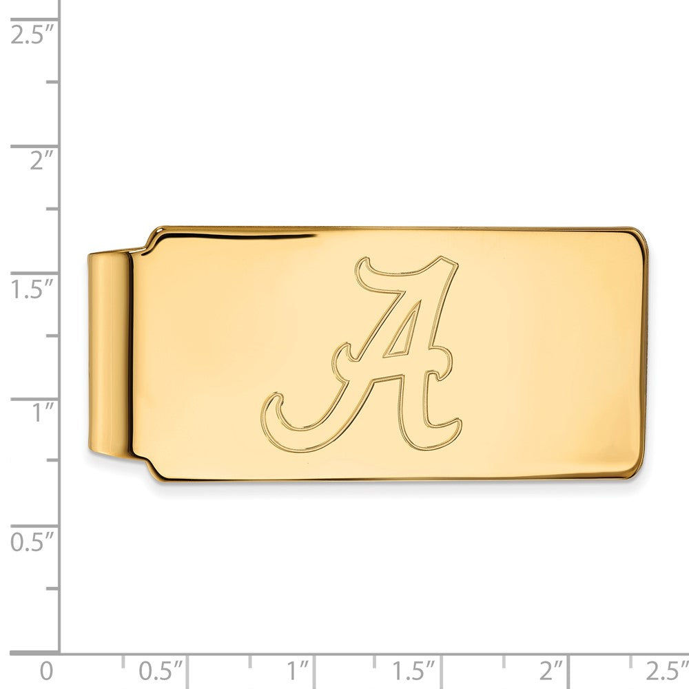 10K Yellow Gold Gold LogoArt University of Alabama Money Clip