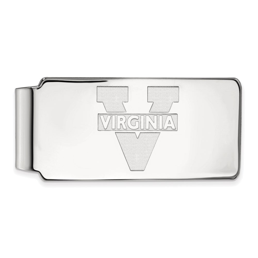 14K White Gold LogoArt University of Virginia Money Clip