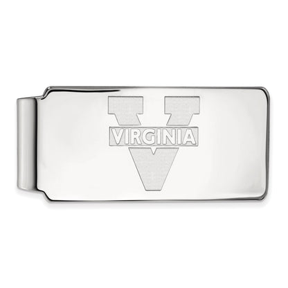 14K White Gold LogoArt University of Virginia Money Clip