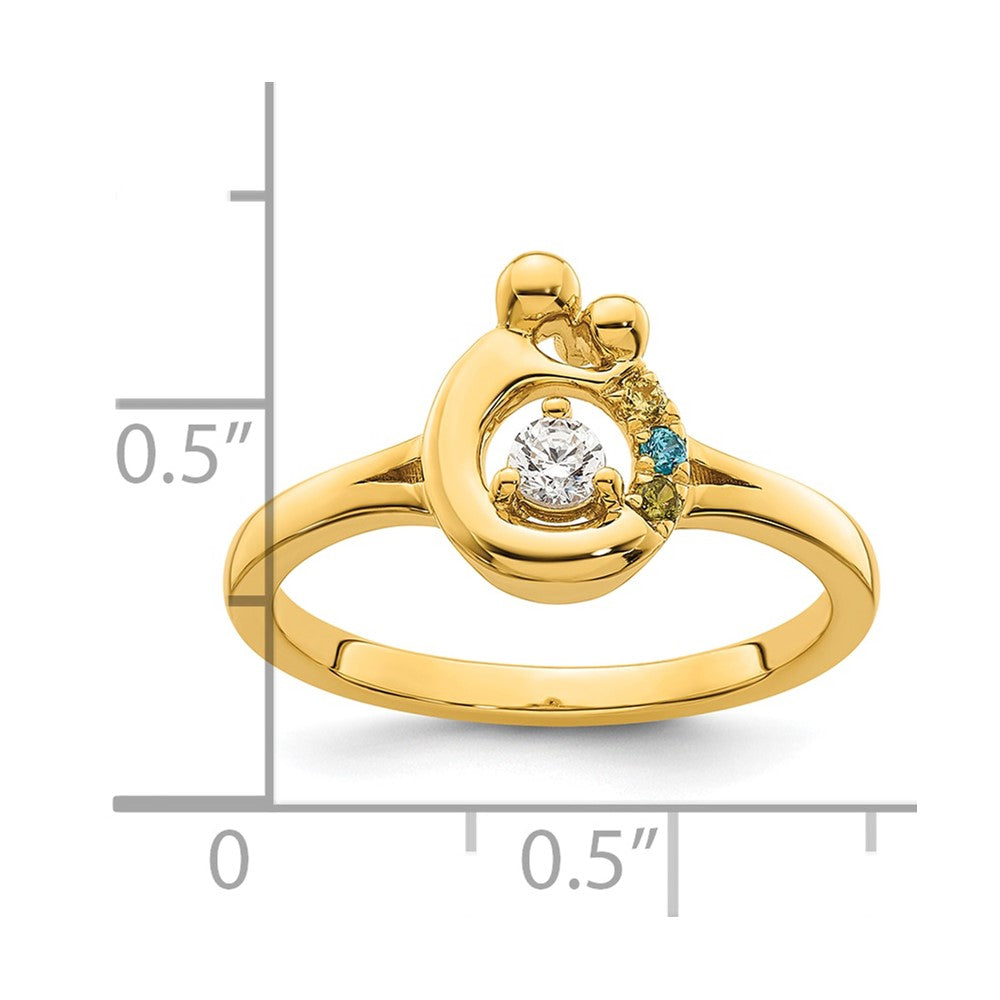 14K White Gold Real Diamond Band