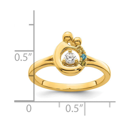 14K White Gold Real Diamond Band