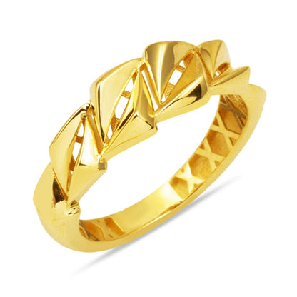 14K Yellow Gold Italian Curb Ring