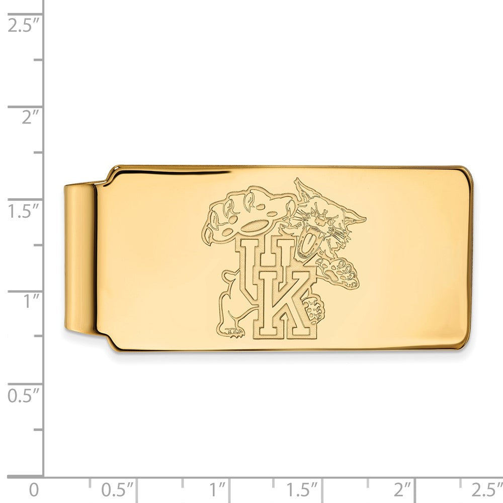 14K Yellow Gold Gold LogoArt University of Kentucky U-K Wildcat Money Clip