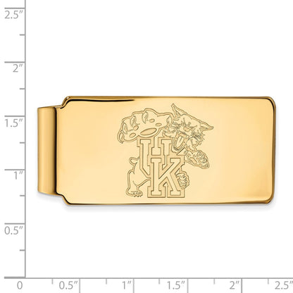 14K Yellow Gold Gold LogoArt University of Kentucky U-K Wildcat Money Clip