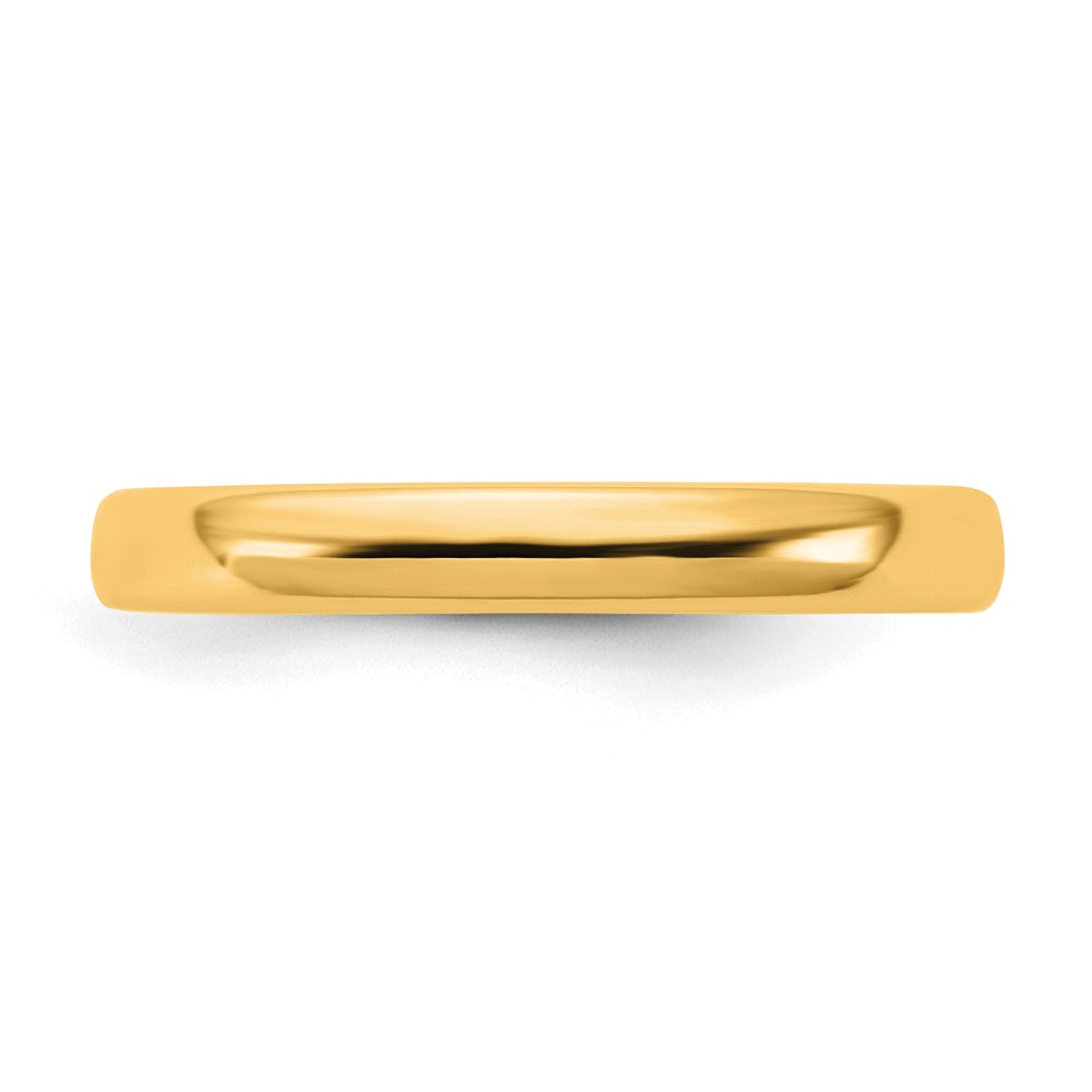 14K Yellow Gold 3mm European Comfort Fit Wedding Band Ring