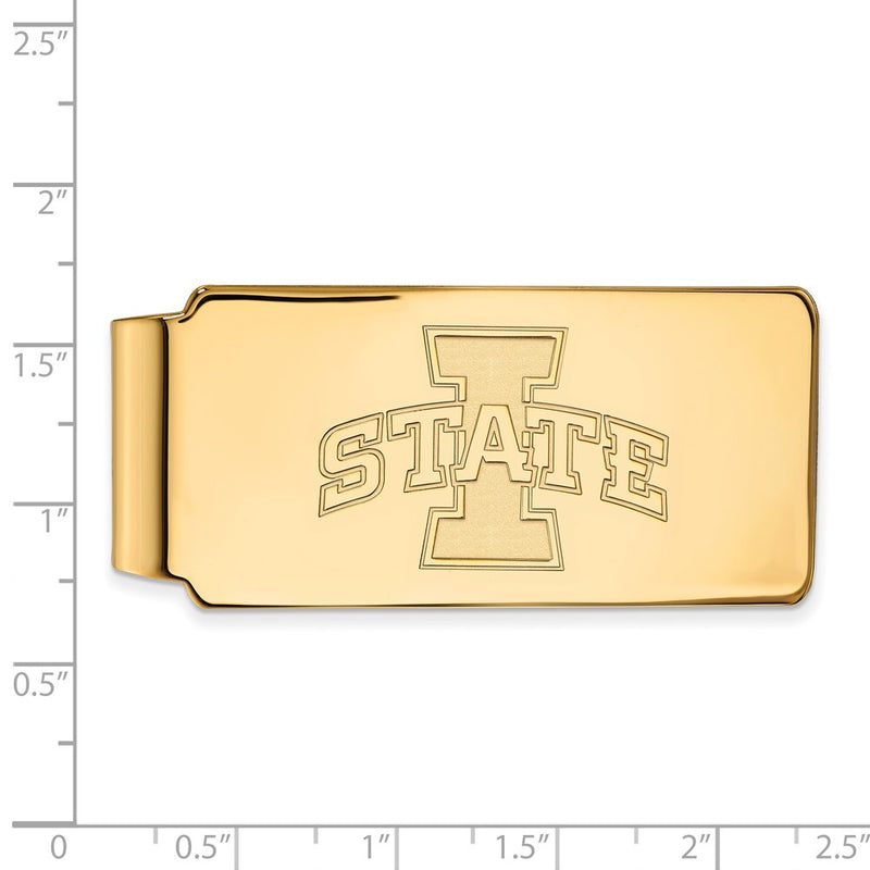 14K Yellow Gold Gold LogoArt Iowa State University Money Clip