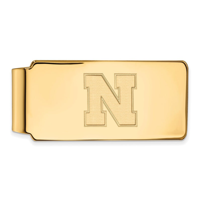 14K Yellow Gold Gold LogoArt University of Nebraska Letter N Money Clip