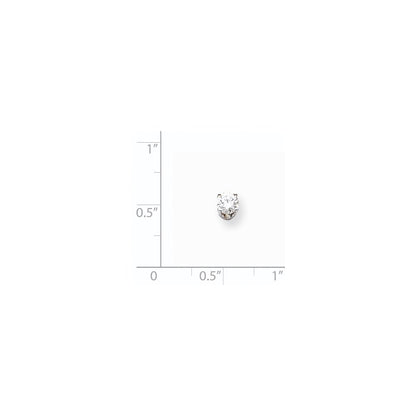 14K White Gold AAA Quality Complete Diamond Stud Earring
