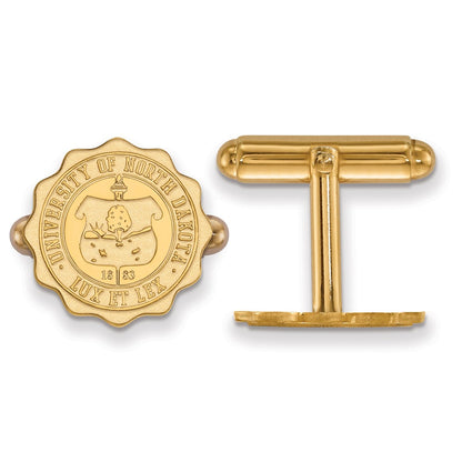 14K Yellow Gold Gold LogoArt University of North Dakota Crest Cuff Links