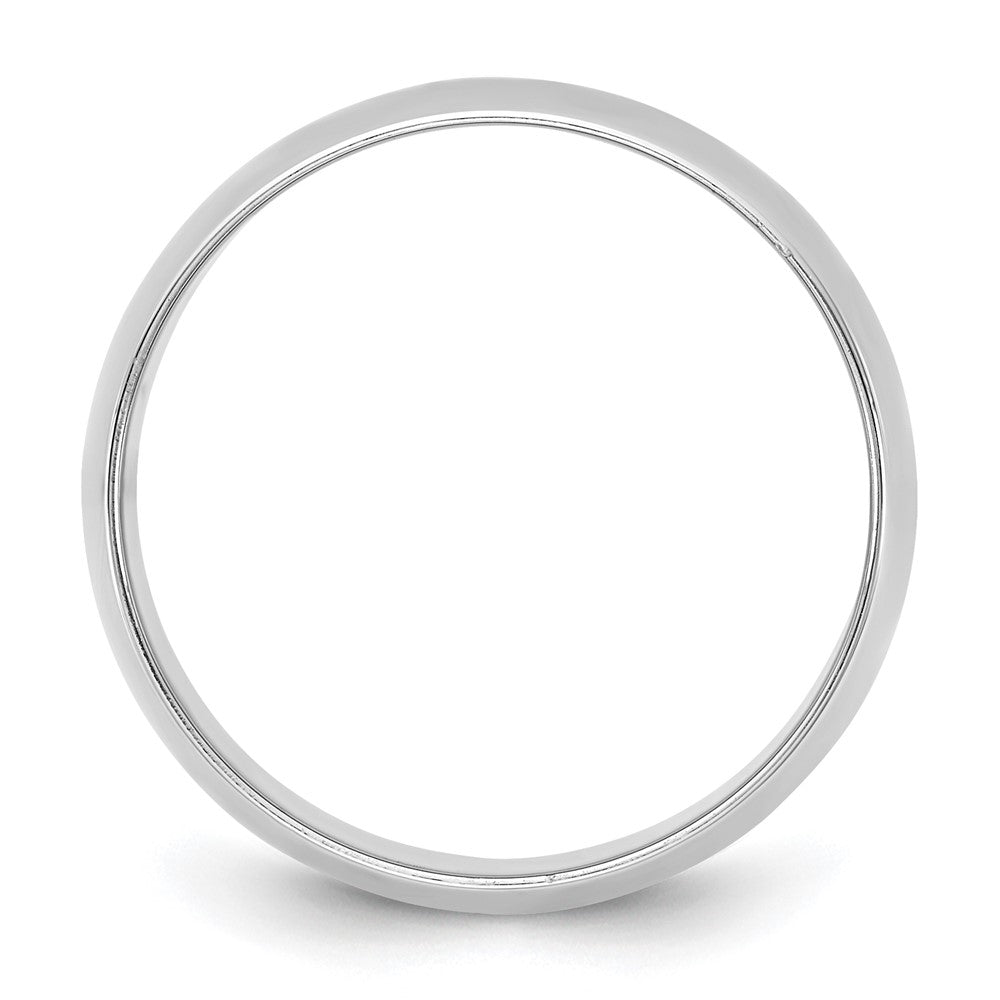 14k White Gold 7.5mm LTW Half Round Wedding Band Ring