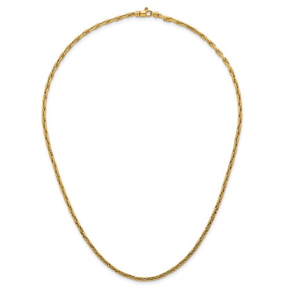 14K Yellow Gold Polished 2.9mm Fancy Link 18 Inch Necklace