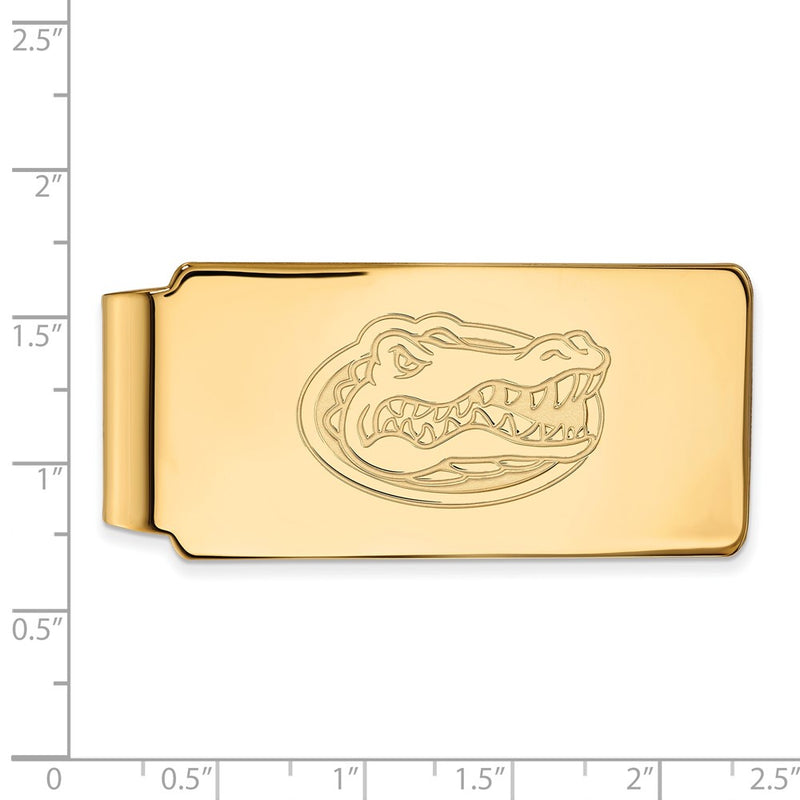 10K Yellow Gold Gold LogoArt University of Florida Gator Money Clip