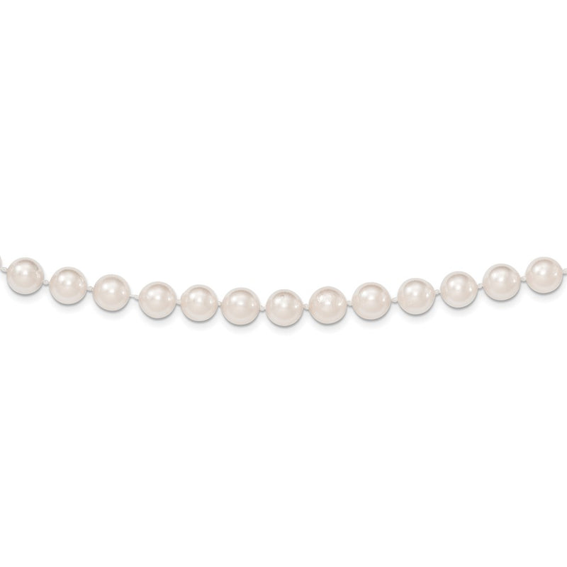 14K Yellow Gold 8-9mm Round Akoya Saltwater Cultured Pearl 24 Inch Necklace