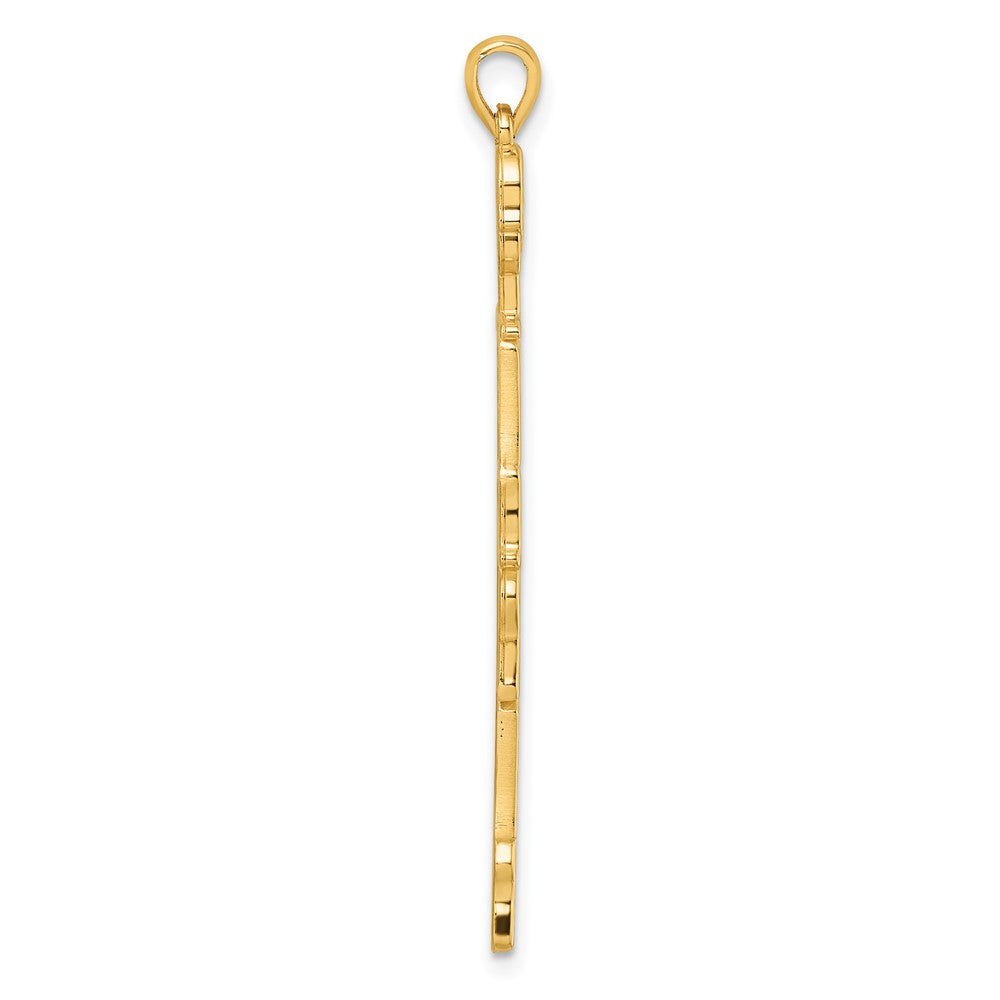 14K Yellow Gold Polished Skeleton Pendant