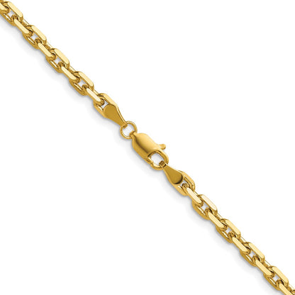 14K Yellow Gold 3.90mm D/C French Link 30 Inch Chain