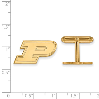 14K Yellow Gold Gold LogoArt Purdue University Letter P Cuff Links