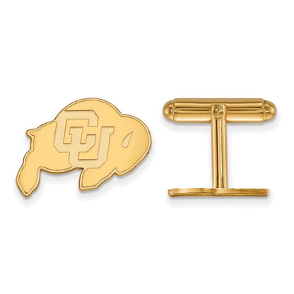 14K Yellow Gold Gold LogoArt University of Colorado Buffalo Cuff Links
