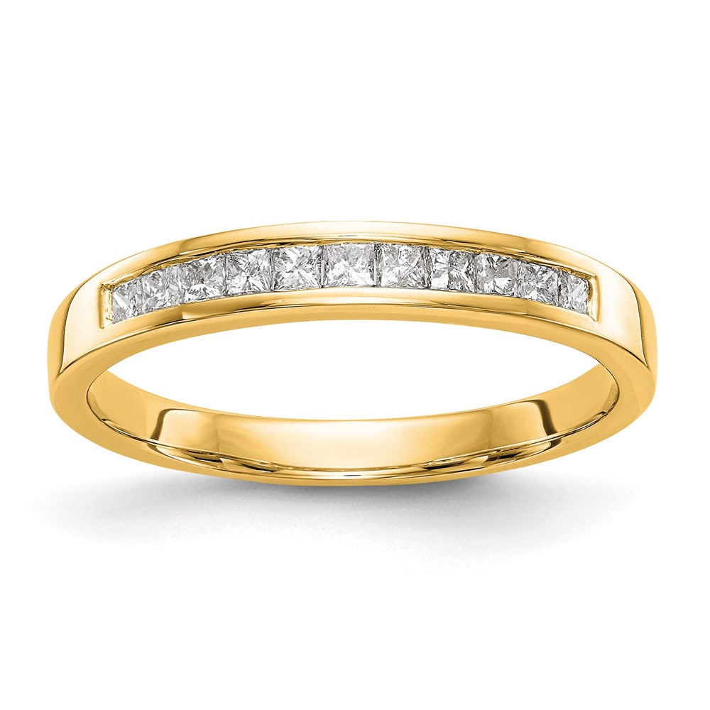 14K Yellow Gold Diamond Wedding Band Ring