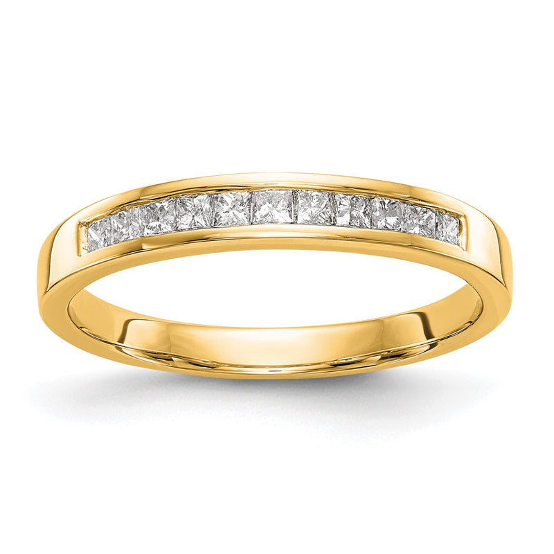 14K Yellow Gold Diamond Wedding Band Ring
