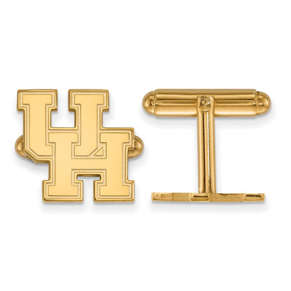 14K Yellow Gold Gold LogoArt University of Houston U-H Cuff Links