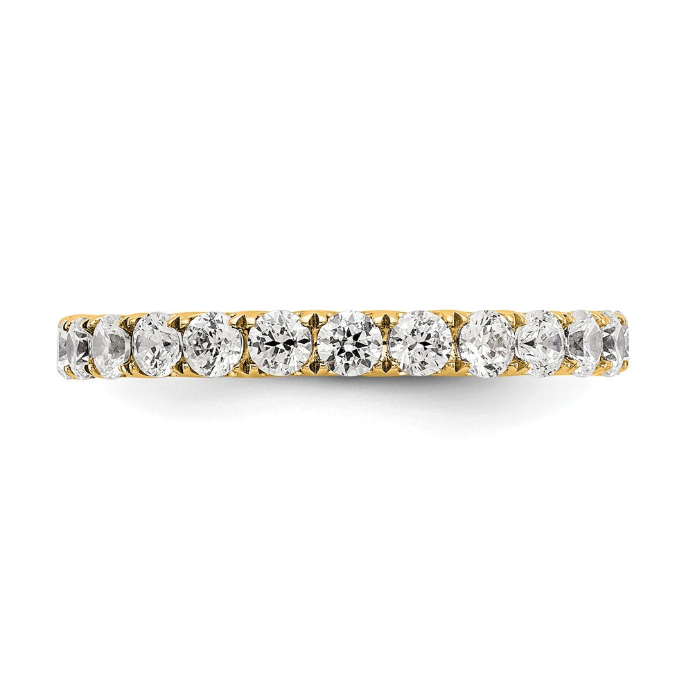 14K Yellow Gold 1 1/2CT U Shared Prong Diamond Eternity Wedding Band Ring