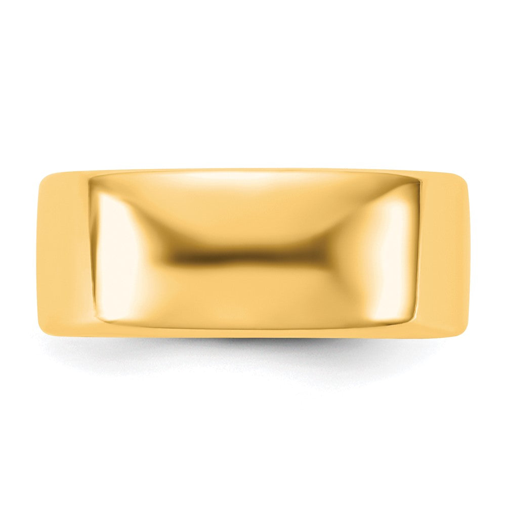 14K Yellow Gold 8mm European Comfort Fit Wedding Band Ring