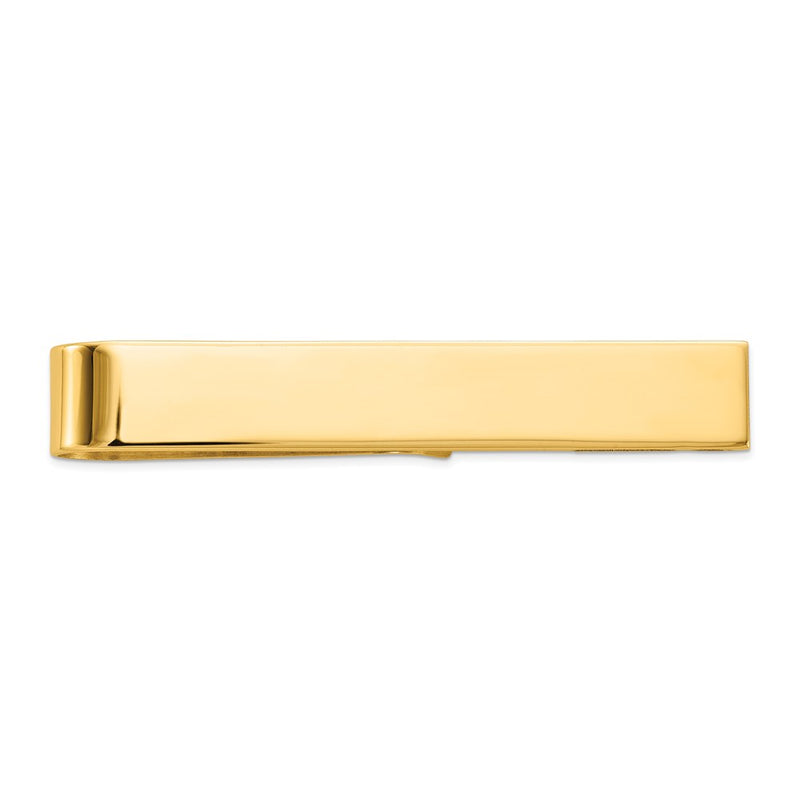 14K Yellow Gold Men's Polished Tie Bar