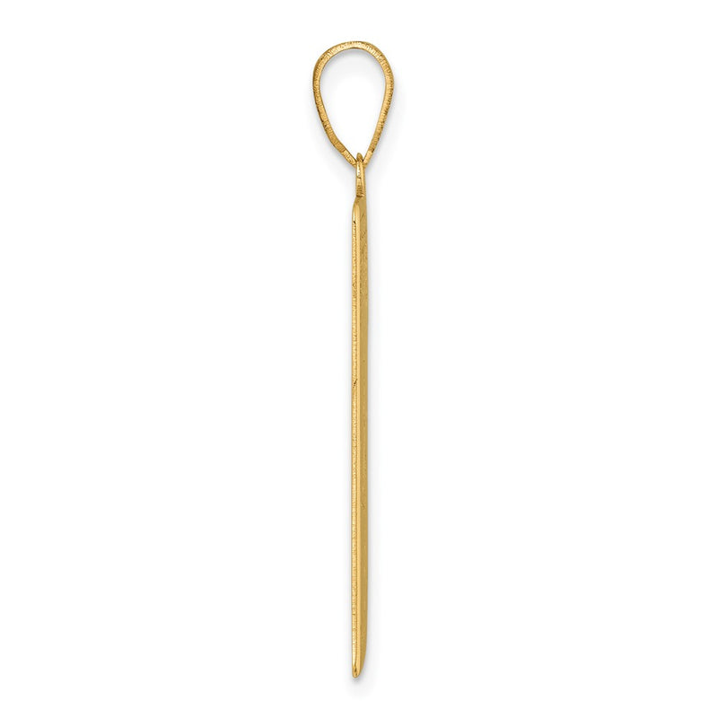 14K Yellow Gold The Hanged Man Tarot Card Pendant