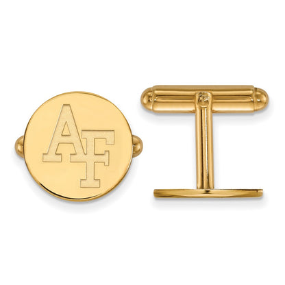 14K Yellow Gold Gold LogoArt United States Air Force Academy A-F Cuff Links