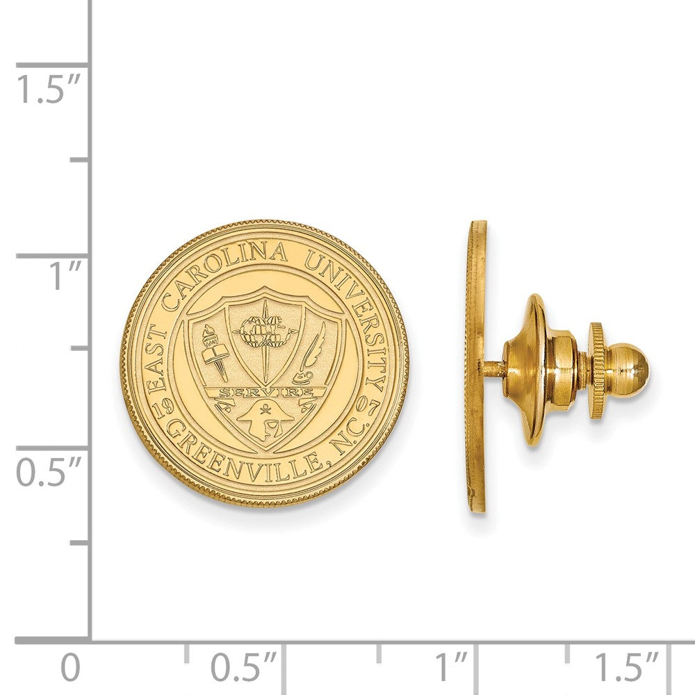 14K Yellow Gold Gold LogoArt East Carolina University Crest Cuff Links