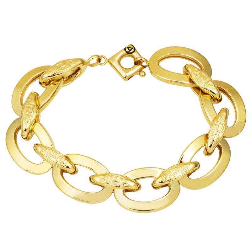 14K Yellow Gold Designer Inspired Hoop Bracelet