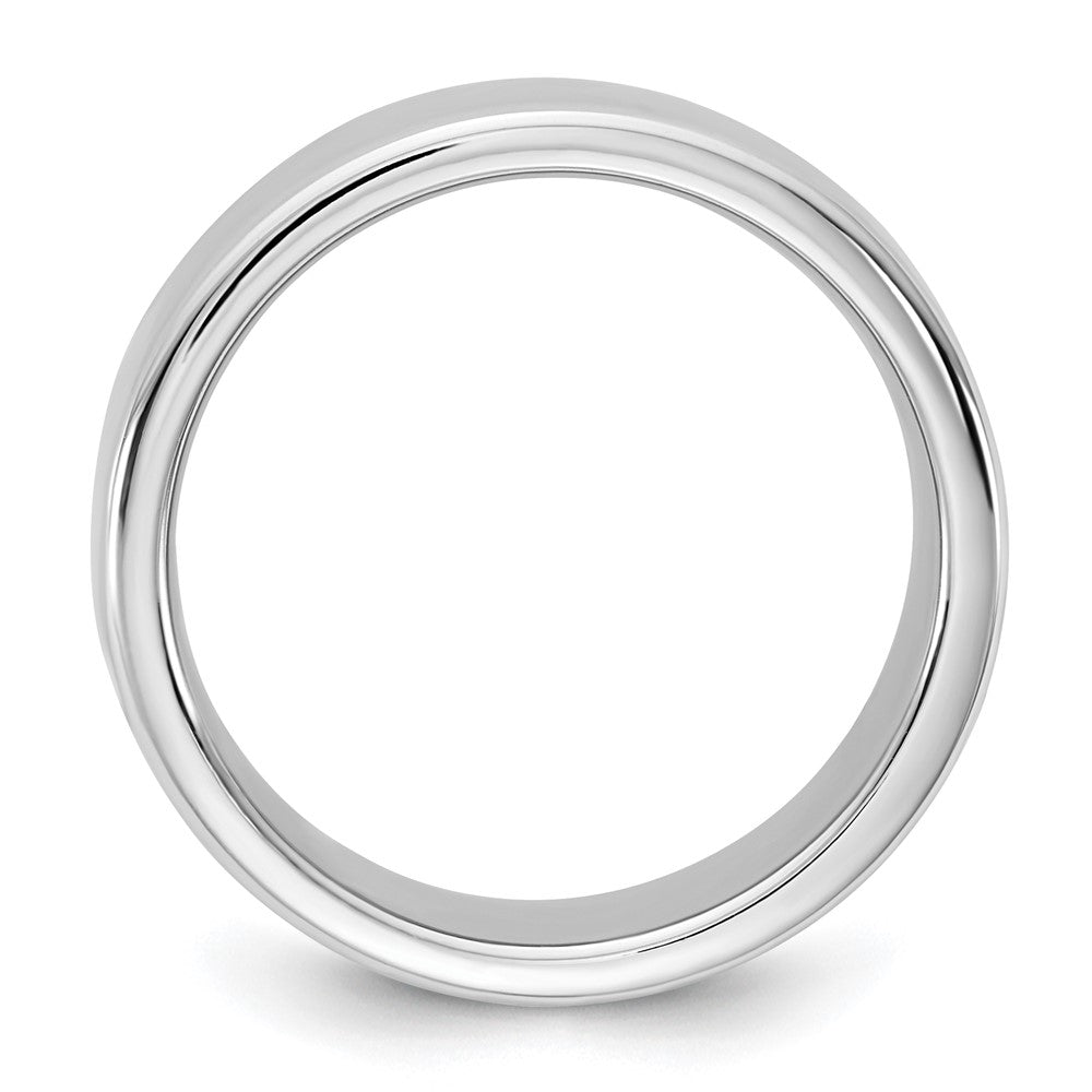 14k White Gold 7mm European Comfort Fit Wedding Band Ring