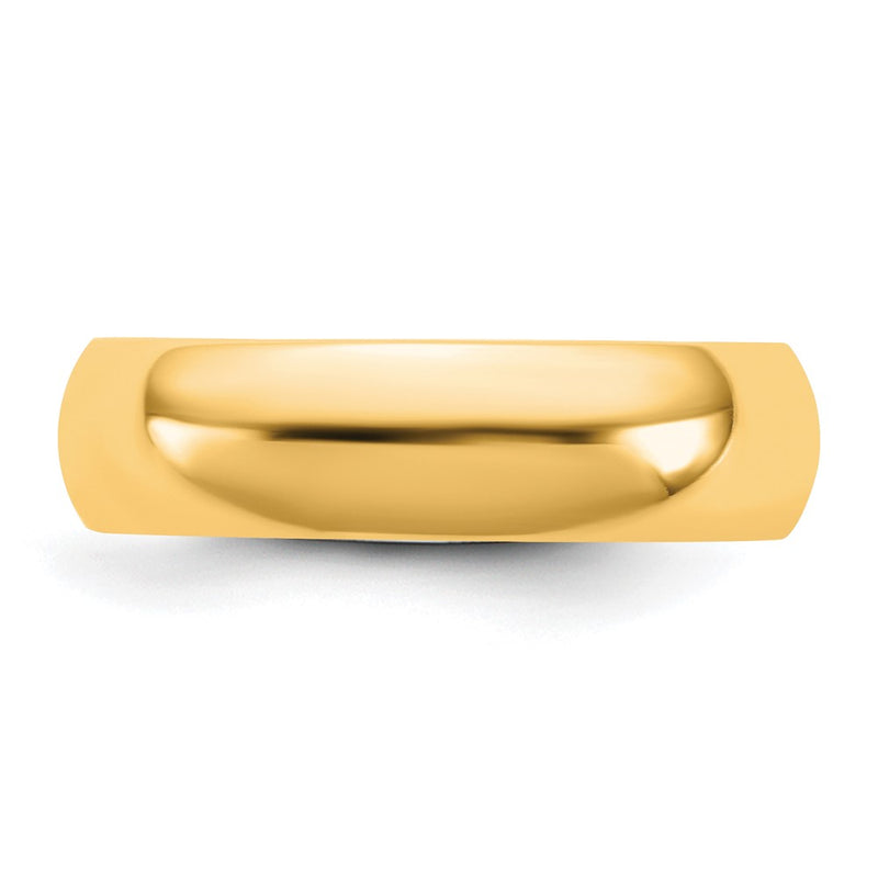 14K Yellow Gold 5.5mm Standard Comfort Fit Wedding Band Ring