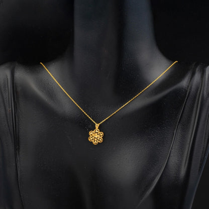 22K Yellow Gold 2-Piece Earrings Necklace Set