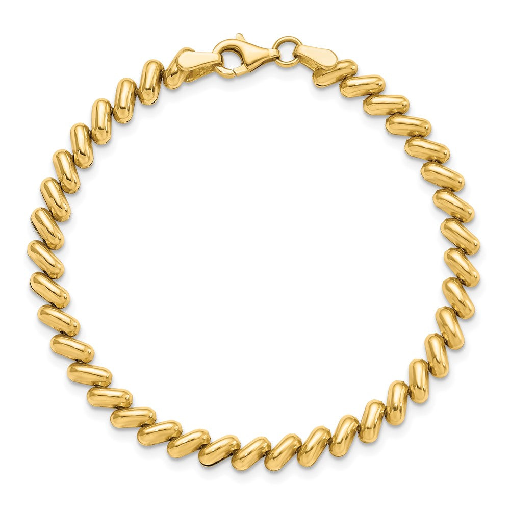 14K Yellow Gold Polished 7 Inch Bracelet