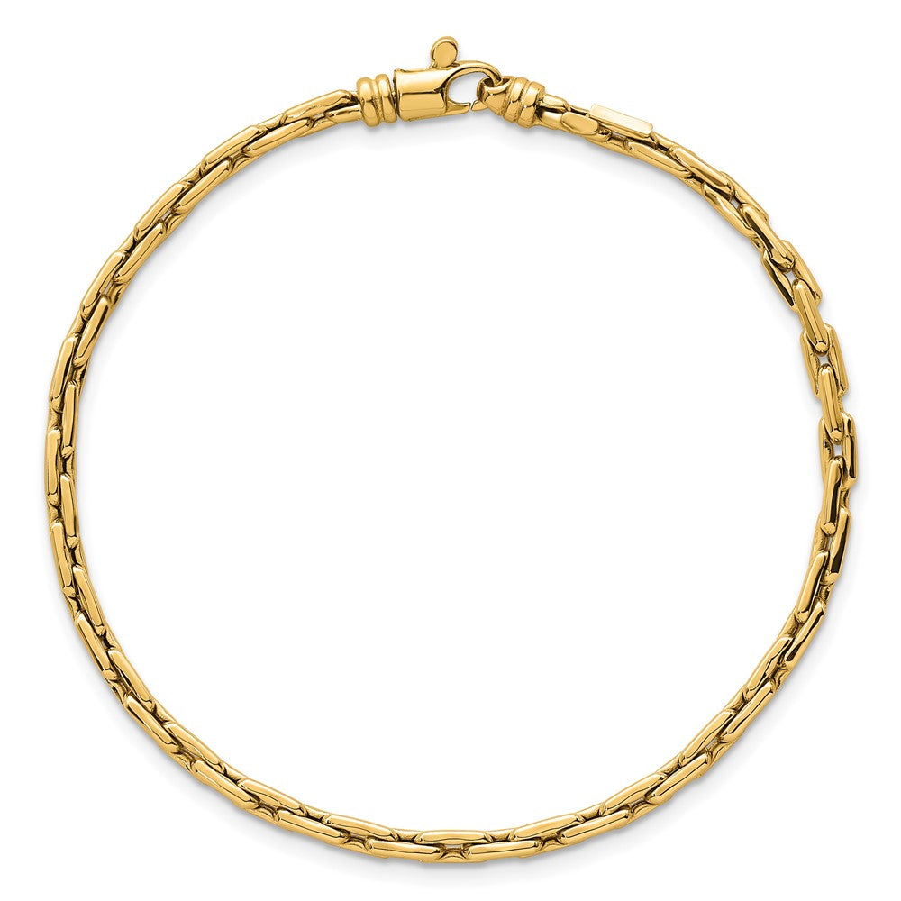 14K Yellow Gold Polished 2.9mm Fancy Link 7.5 Inch Bracelet