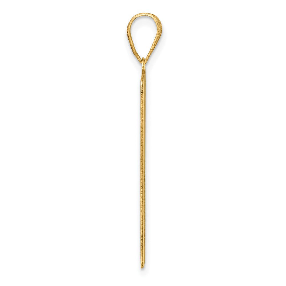 14K Yellow Gold The Sun Tarot Card Pendant