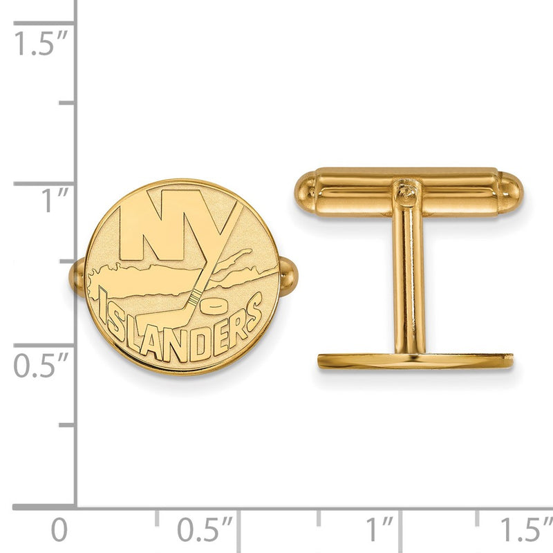 14K Yellow Gold Gold NHL LogoArt New York Islanders Cuff Links