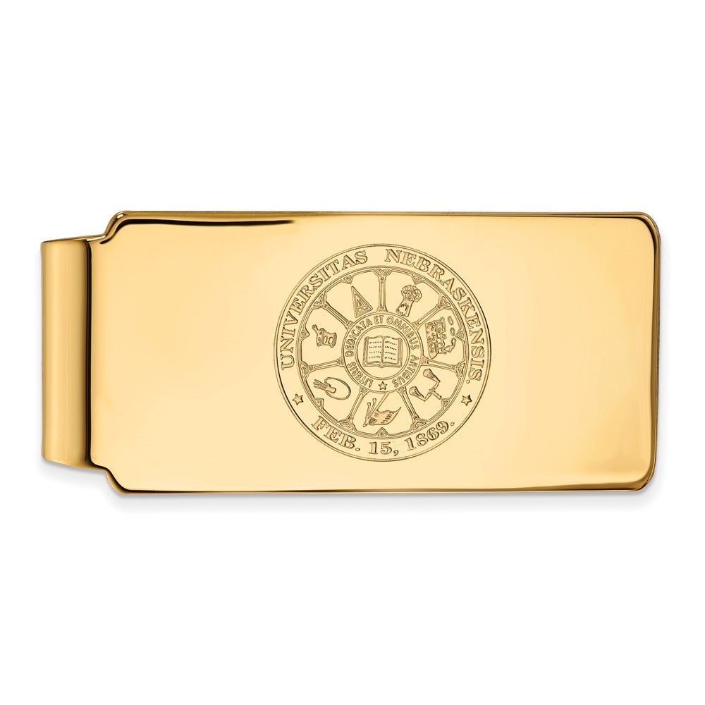 14K Yellow Gold Gold LogoArt University of Nebraska Crest Money Clip