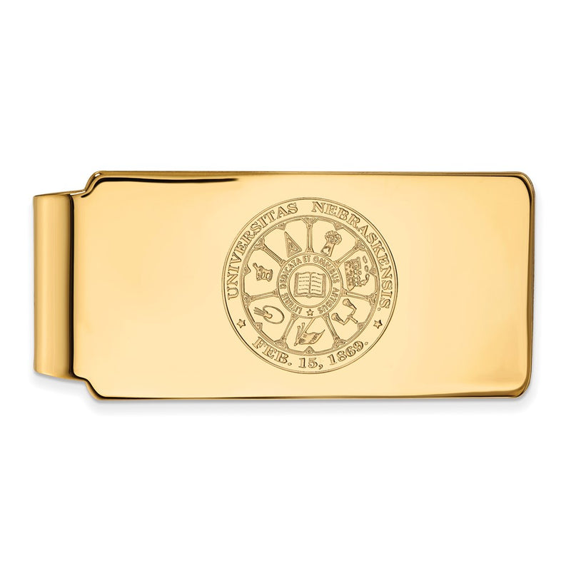 14K Yellow Gold Gold LogoArt University of Nebraska Crest Money Clip