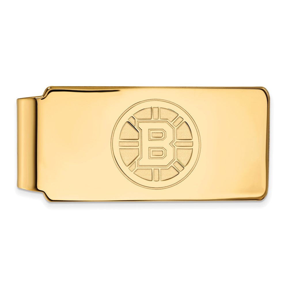 14K Yellow Gold Gold NHL LogoArt Boston Bruins Money Clip