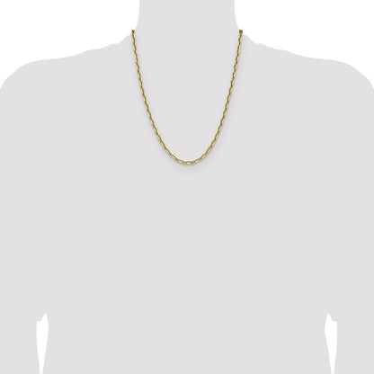 14K Yellow Gold 4.1mm D/C Mariner Anchor 22 Inch Chain